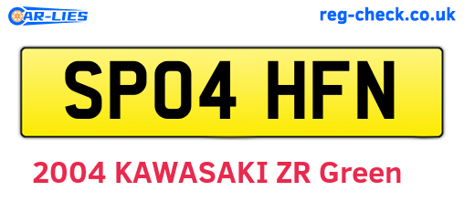 SP04HFN are the vehicle registration plates.
