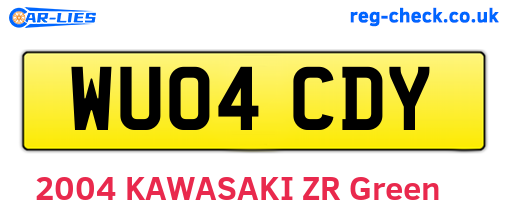 WU04CDY are the vehicle registration plates.