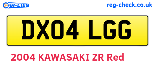 DX04LGG are the vehicle registration plates.