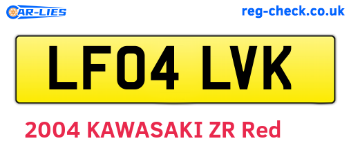 LF04LVK are the vehicle registration plates.