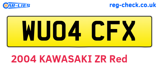 WU04CFX are the vehicle registration plates.