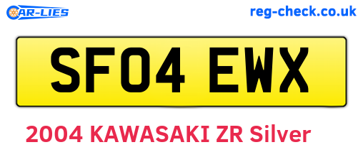 SF04EWX are the vehicle registration plates.