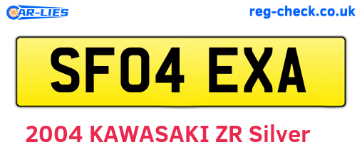 SF04EXA are the vehicle registration plates.