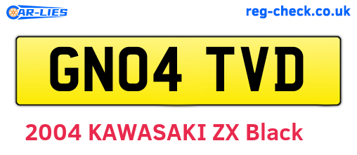 GN04TVD are the vehicle registration plates.
