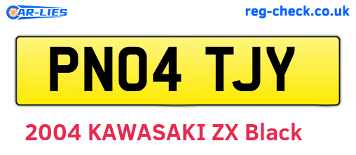 PN04TJY are the vehicle registration plates.