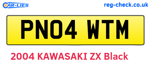 PN04WTM are the vehicle registration plates.