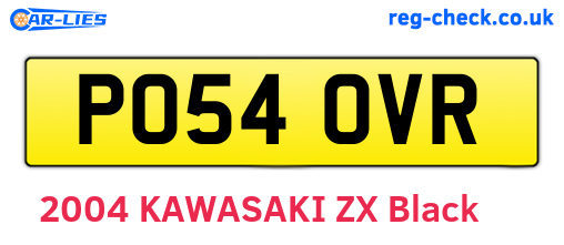 PO54OVR are the vehicle registration plates.