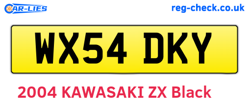 WX54DKY are the vehicle registration plates.