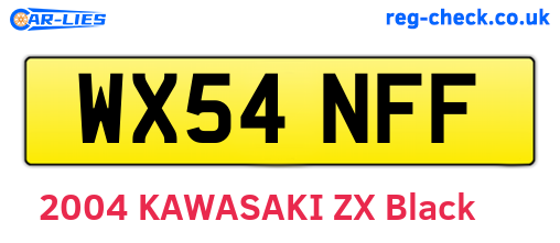WX54NFF are the vehicle registration plates.