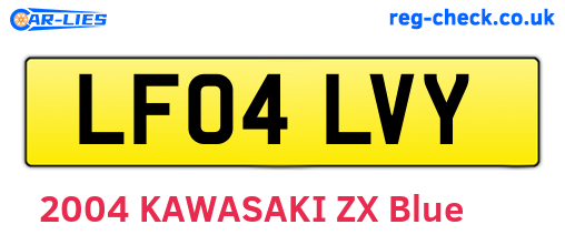 LF04LVY are the vehicle registration plates.