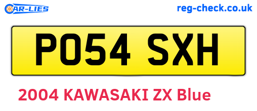 PO54SXH are the vehicle registration plates.