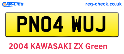 PN04WUJ are the vehicle registration plates.