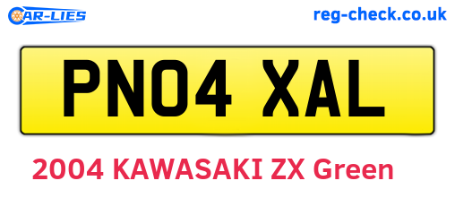 PN04XAL are the vehicle registration plates.