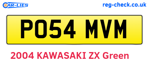 PO54MVM are the vehicle registration plates.