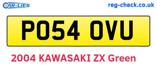 PO54OVU are the vehicle registration plates.