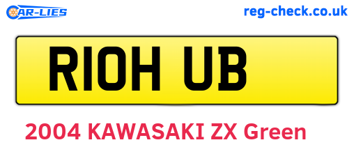 R10HUB are the vehicle registration plates.