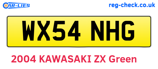 WX54NHG are the vehicle registration plates.