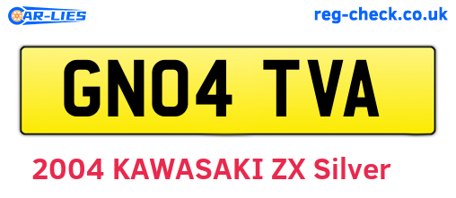 GN04TVA are the vehicle registration plates.