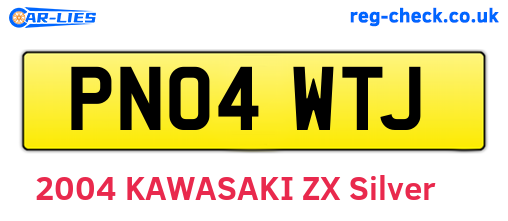 PN04WTJ are the vehicle registration plates.