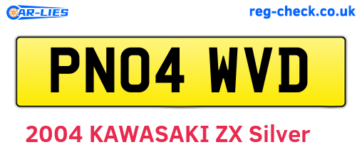 PN04WVD are the vehicle registration plates.