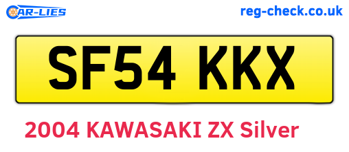 SF54KKX are the vehicle registration plates.