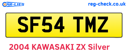 SF54TMZ are the vehicle registration plates.
