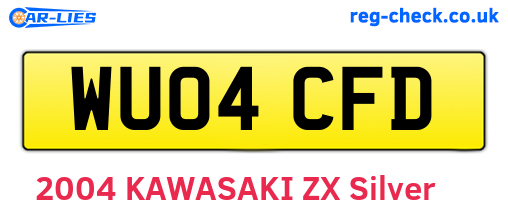 WU04CFD are the vehicle registration plates.