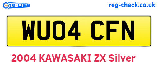 WU04CFN are the vehicle registration plates.