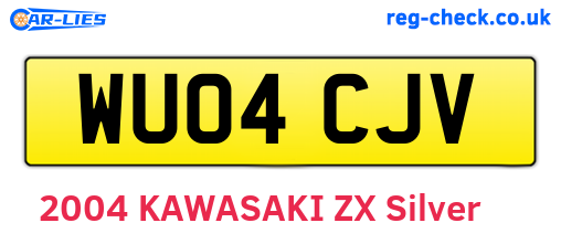 WU04CJV are the vehicle registration plates.