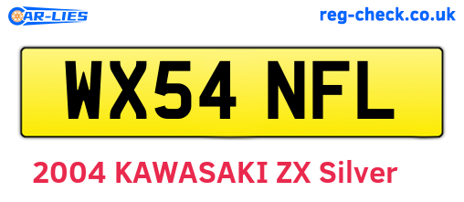 WX54NFL are the vehicle registration plates.