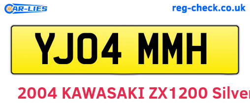 YJ04MMH are the vehicle registration plates.