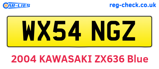 WX54NGZ are the vehicle registration plates.