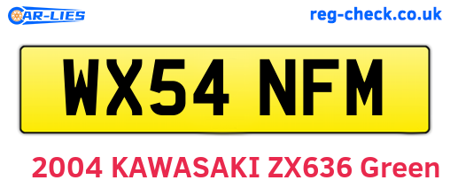 WX54NFM are the vehicle registration plates.