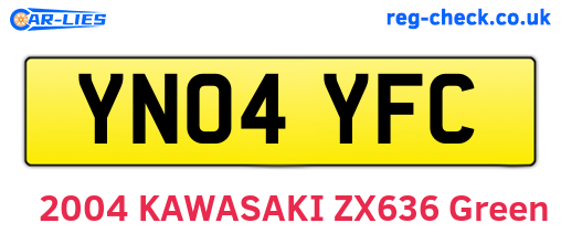 YN04YFC are the vehicle registration plates.
