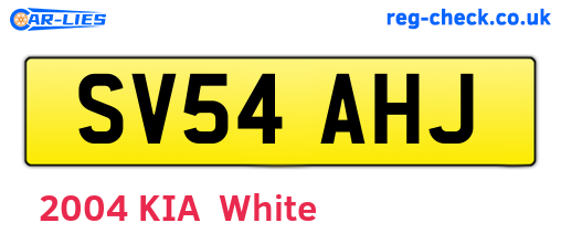 SV54AHJ are the vehicle registration plates.