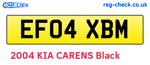 EF04XBM are the vehicle registration plates.