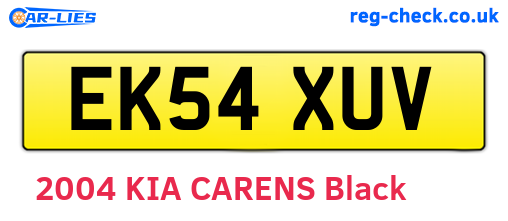 EK54XUV are the vehicle registration plates.