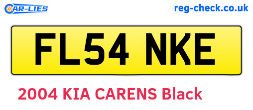 FL54NKE are the vehicle registration plates.