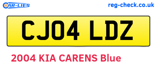 CJ04LDZ are the vehicle registration plates.
