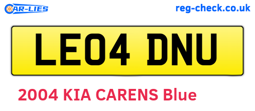 LE04DNU are the vehicle registration plates.