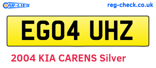 EG04UHZ are the vehicle registration plates.