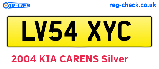 LV54XYC are the vehicle registration plates.
