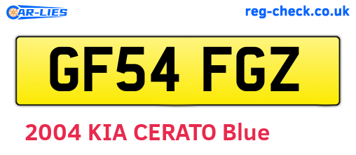 GF54FGZ are the vehicle registration plates.