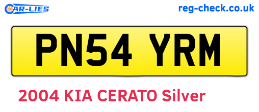 PN54YRM are the vehicle registration plates.