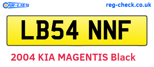 LB54NNF are the vehicle registration plates.