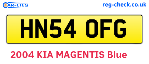HN54OFG are the vehicle registration plates.