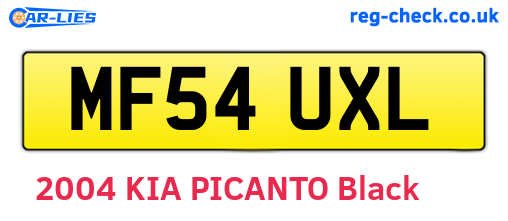 MF54UXL are the vehicle registration plates.