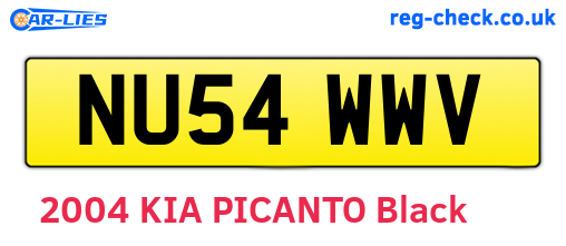 NU54WWV are the vehicle registration plates.