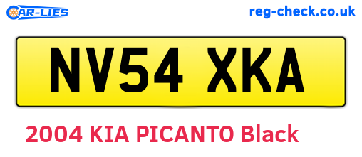 NV54XKA are the vehicle registration plates.