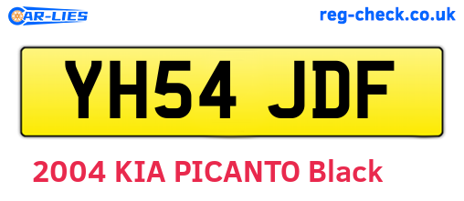 YH54JDF are the vehicle registration plates.